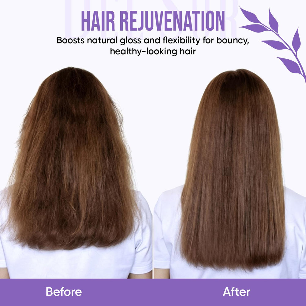 Résultat DEL SUR: cheveux plus doux et maniables après utilisation.