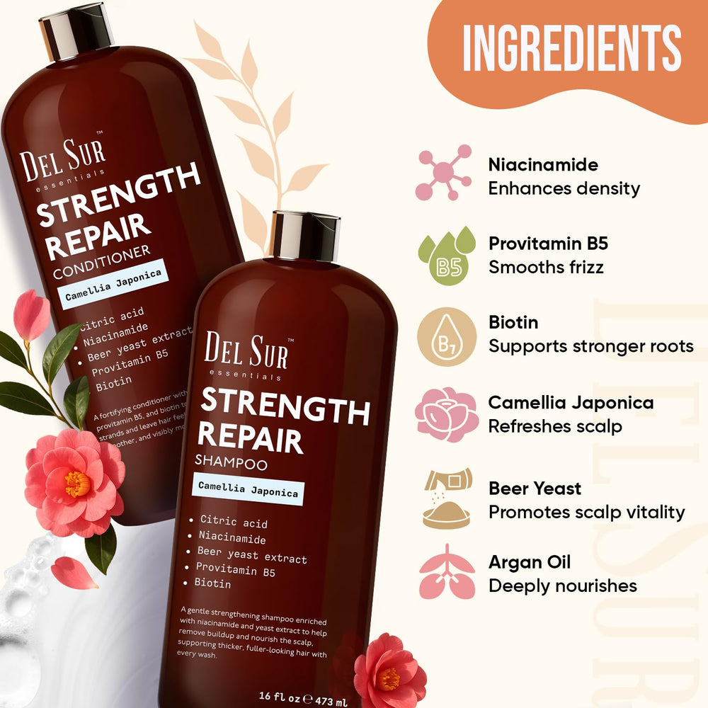 DEL SUR Coffret soin cheveux, duo pratique pour l'entretien quotidien.