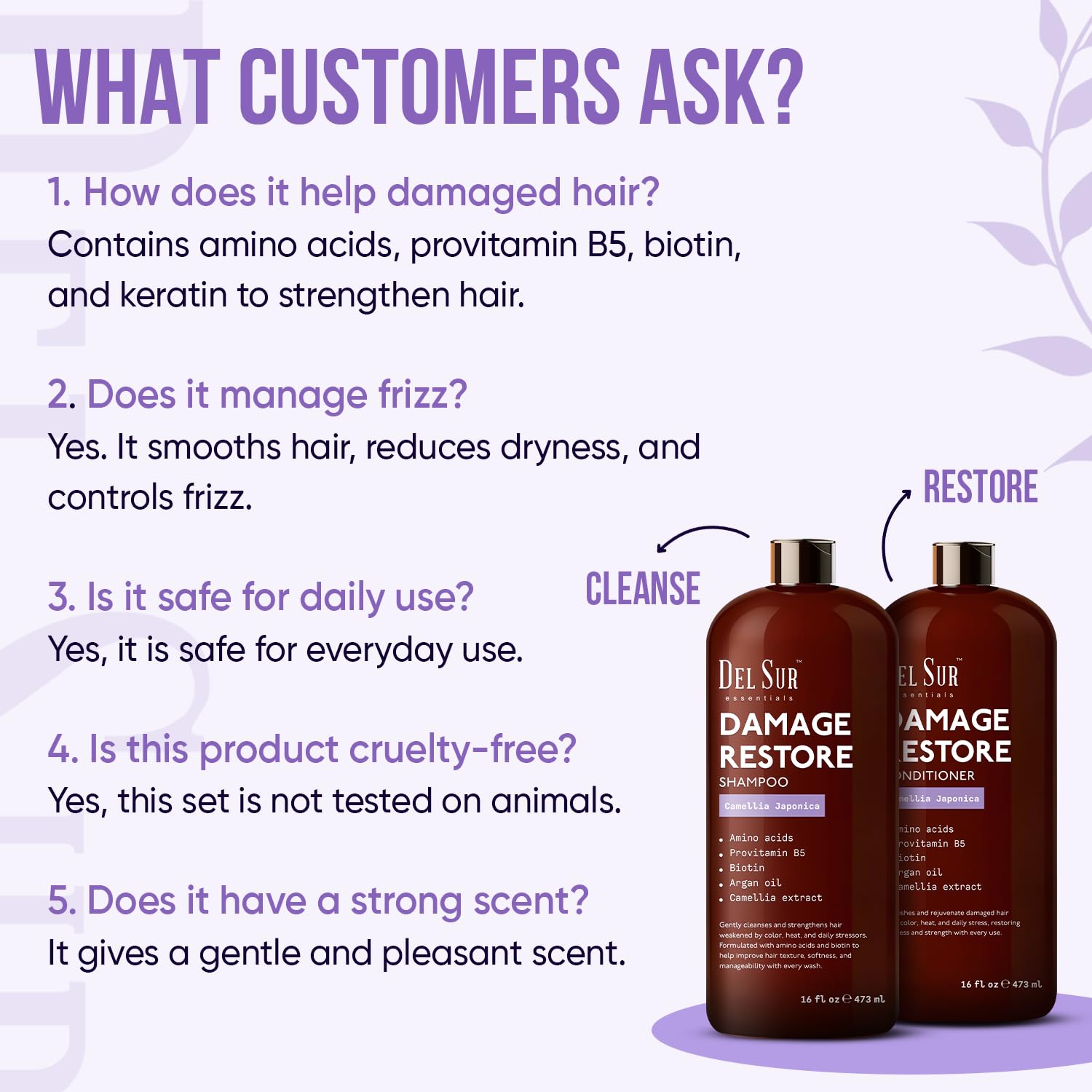 Application sous la douche DEL SUR shampooing, mousse légère et agréable.