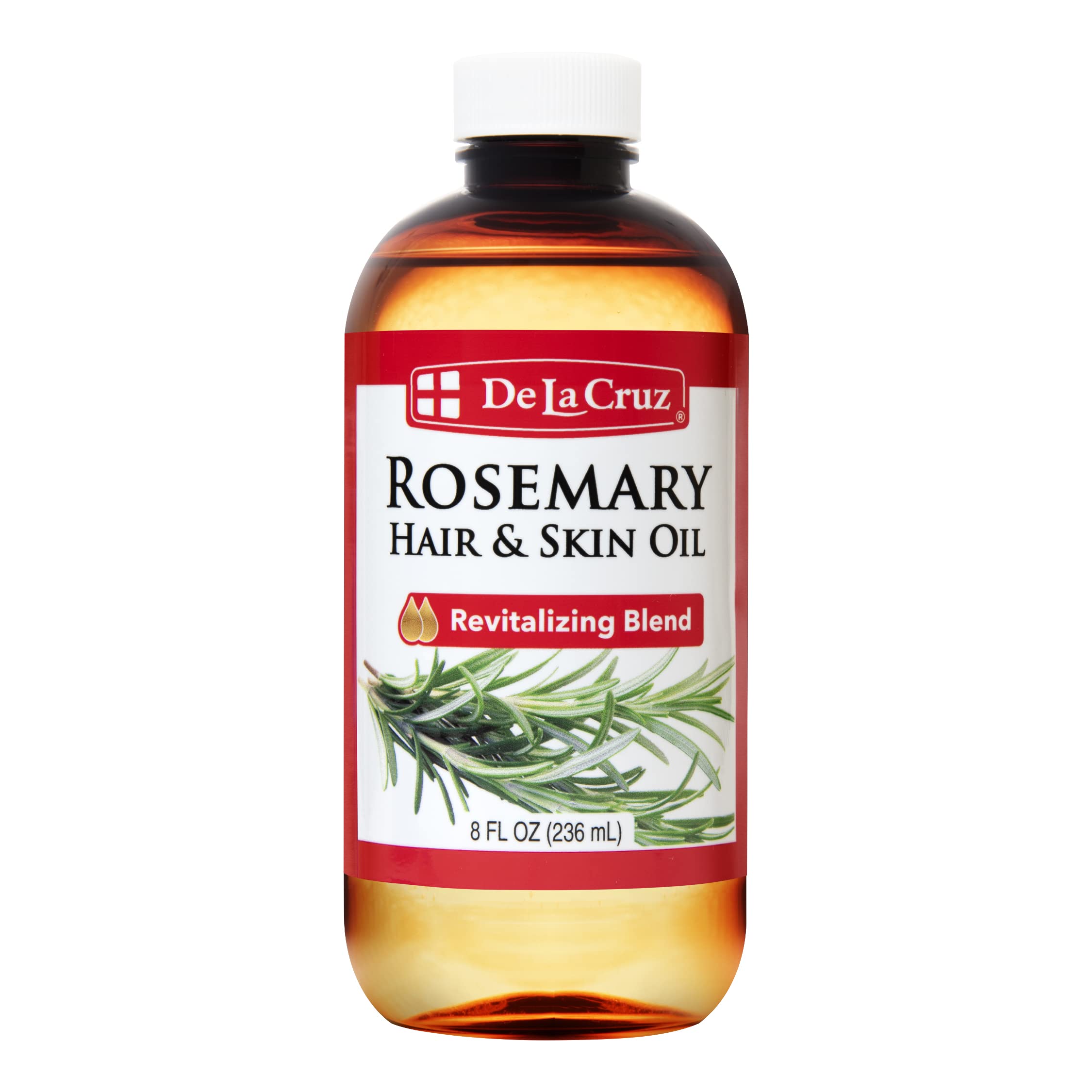 Delacruz huile romarin - bouteille: hydratation naturelle pour peau et cheveux.