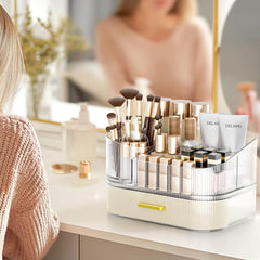 Grand Display cosmétique blanc Delamu pour rangement facile