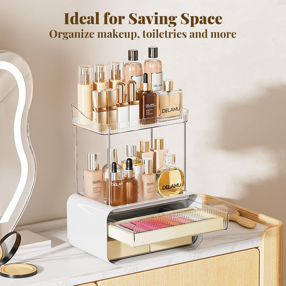 Delamu-rangement-accessoires-bain-acrylique: rangement pratique pour les essentiels.
