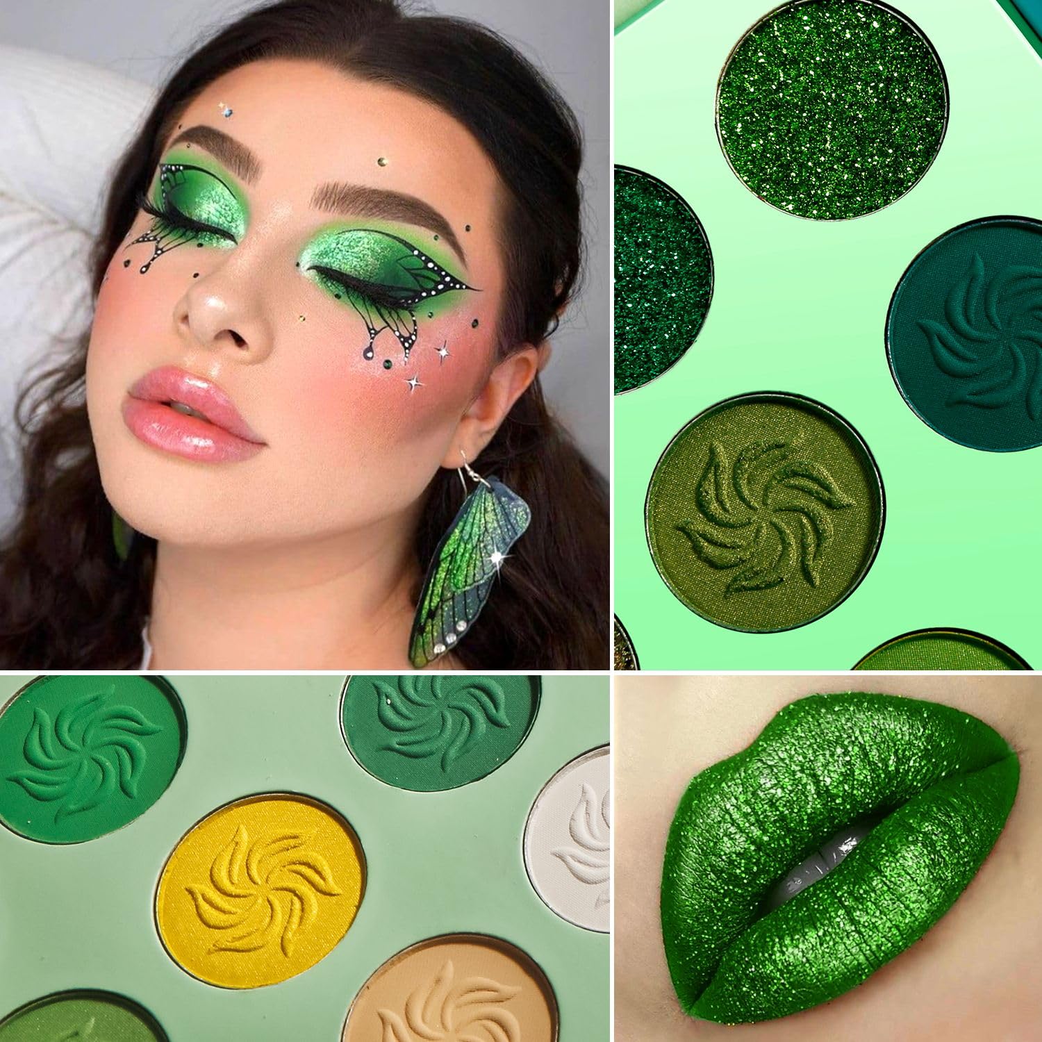 Nuanciers DE'LANCI Avocado Green montrant les nuances vertes disponibles.