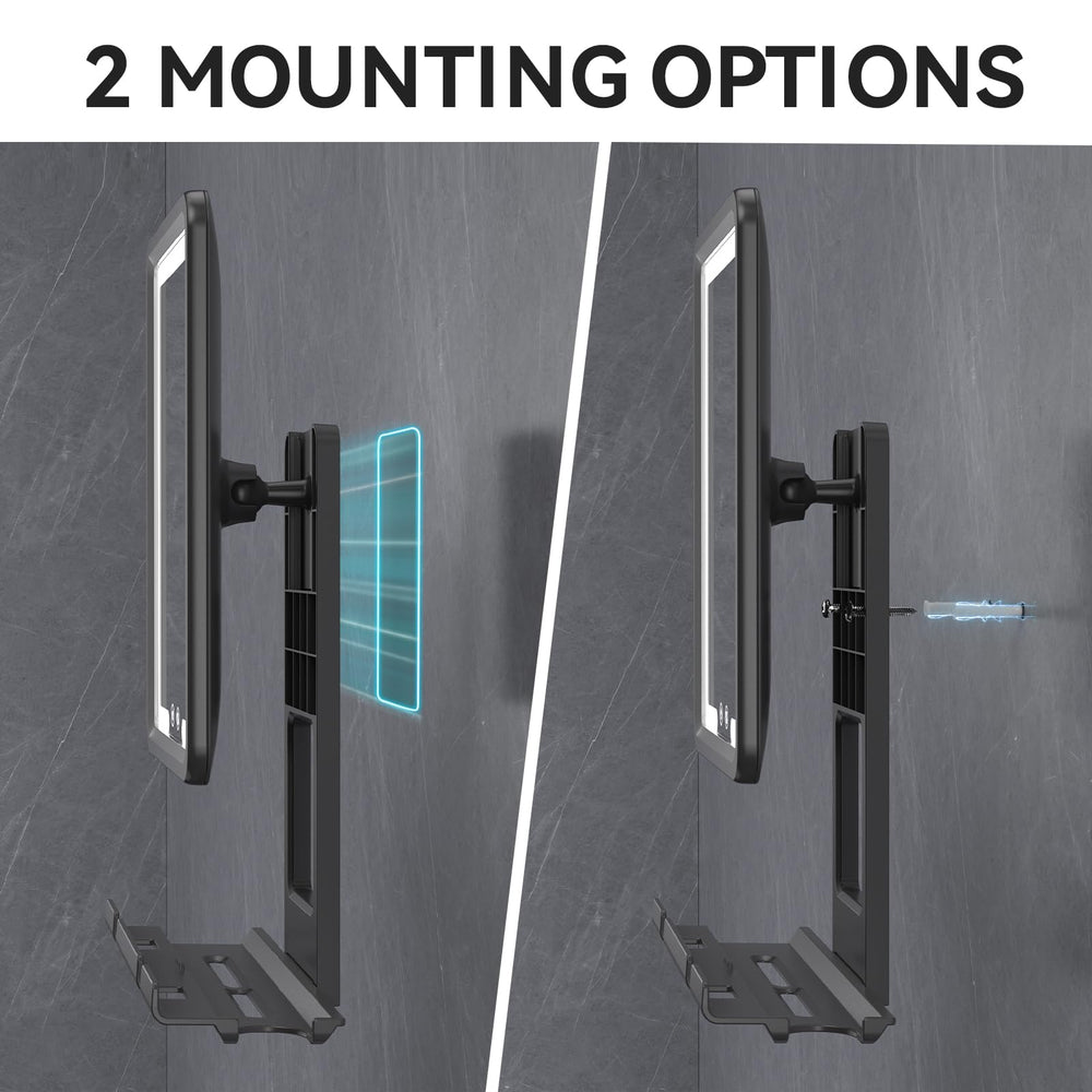 DeLanges Miroir Douche LED batterie 5000 mAh pour plusieurs rasages.
