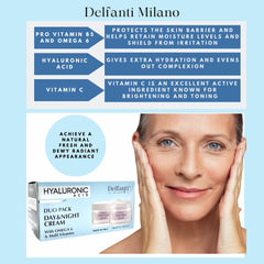 Delfanti-Milano application visage et cou, soin nocturne léger et bénéfique.