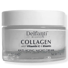 Delfanti Milano crème collagène en flacon, hydratation durable et teint uniforme.