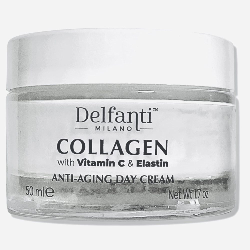 Delfanti-Milano Crème jour collagène, rituel matinal pour peau lumineuse.