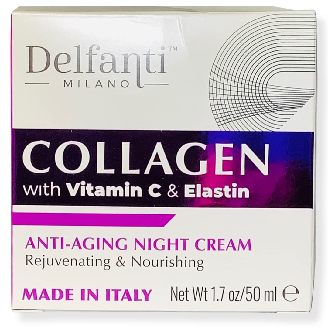 Delfanti Milano crème nuit, texture riche et soin du visage et du cou.
