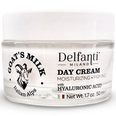 Delfanti-Milano goat's milk hyaluronic day cream for face and neck, deeply hydrating and soothing.