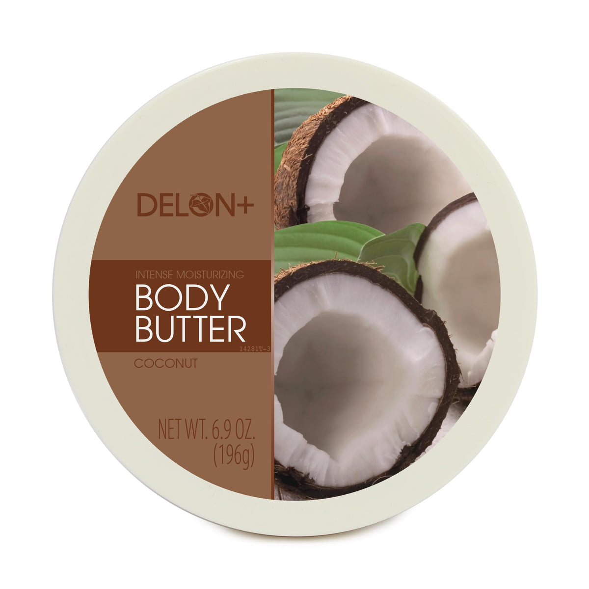DELON Beurre corporel coco, emballage attrayant, prêt pour hydratation quotidienne.
