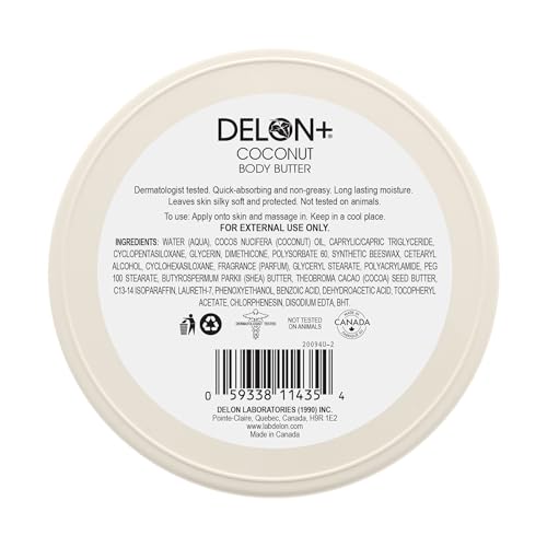 Beurre corporel DELON Coco parfum populaire et soin nourrissant au quotidien.