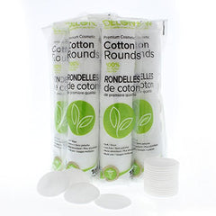 Disques coton DELON Premium sans peluches, idéal pour le soin du visage.