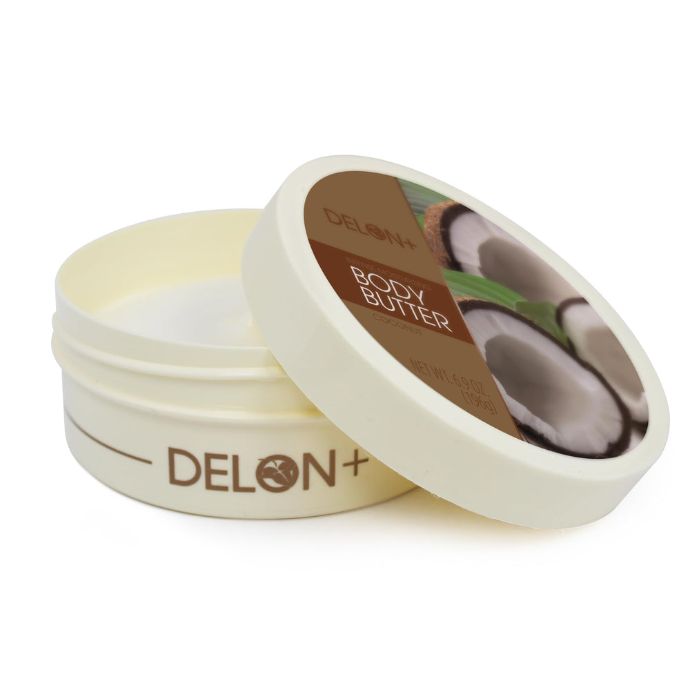 Texture onctueuse DELON Coco, idéal après la douche pour une douceur instantanée.
