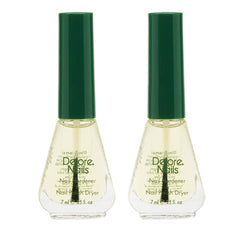 Delore Nails – flacon durcisseur et sèche-vernis pour des ongles plus forts.