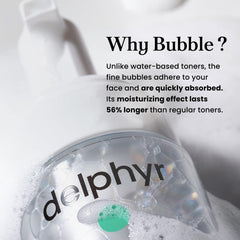 Bulles fines hydratantes préparant efficacement les actifs sur la peau.