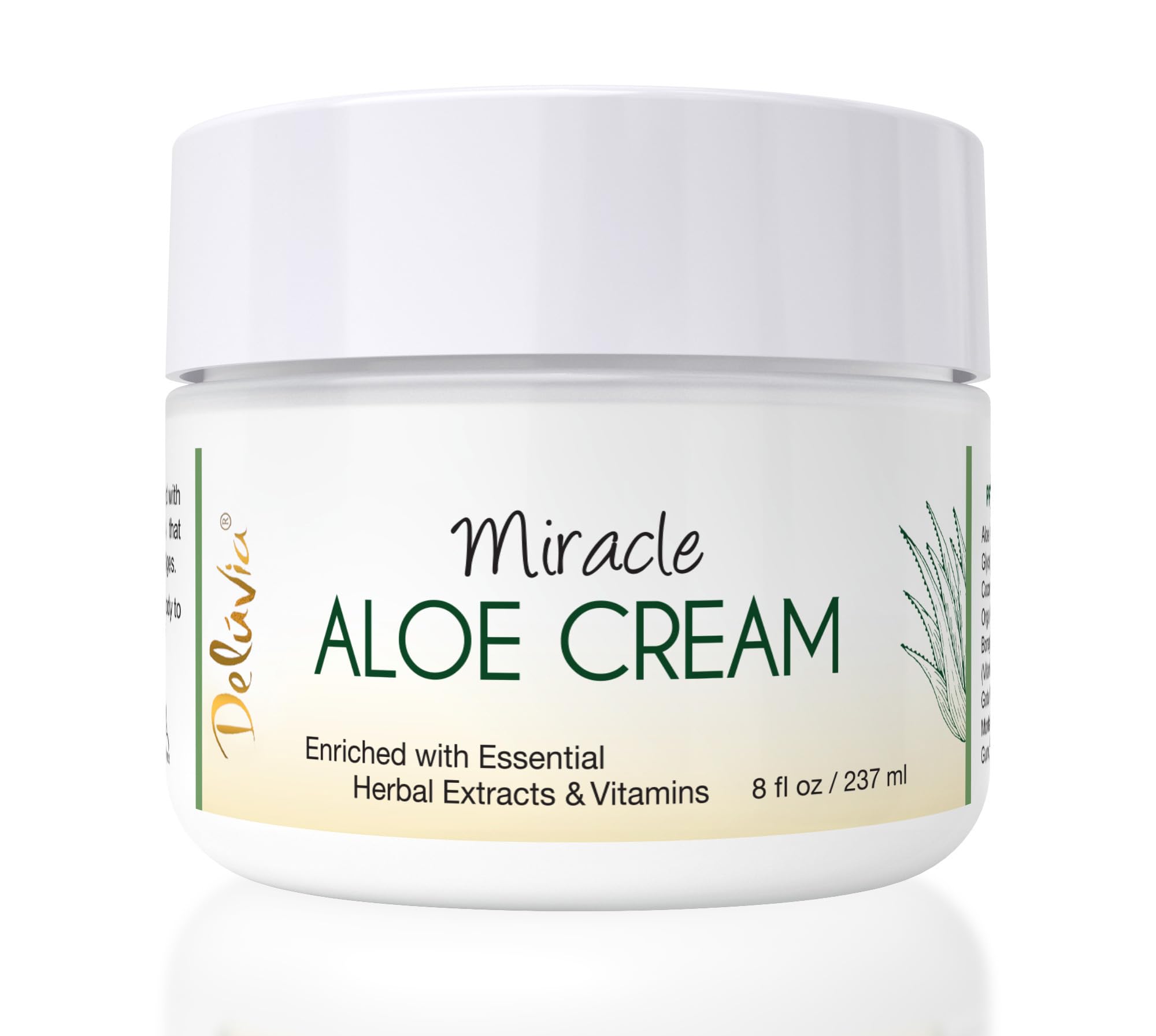 Deluvia Miracle Aloe Crème – bouteille hydratante visage et corps, douceur assurée