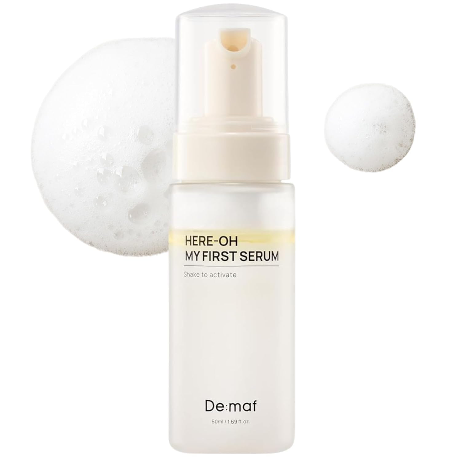 Demaf sérum hydratant hyaluronique – flacon éclat démontrant l'hydratation en profondeur.