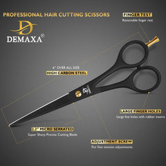 DEMAXA ciseaux professionnels design ergonomique pour une prise en main confortable