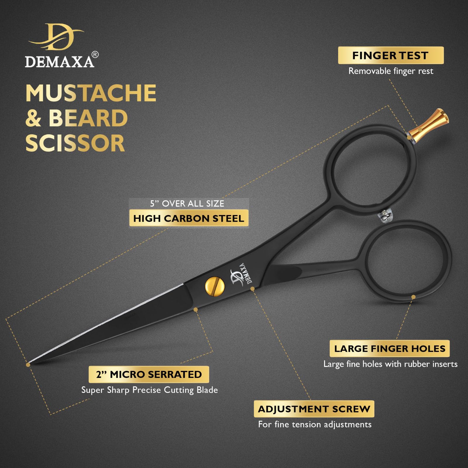 DEMAXA peigne barbe, outil pour démêler et styliser facilement.