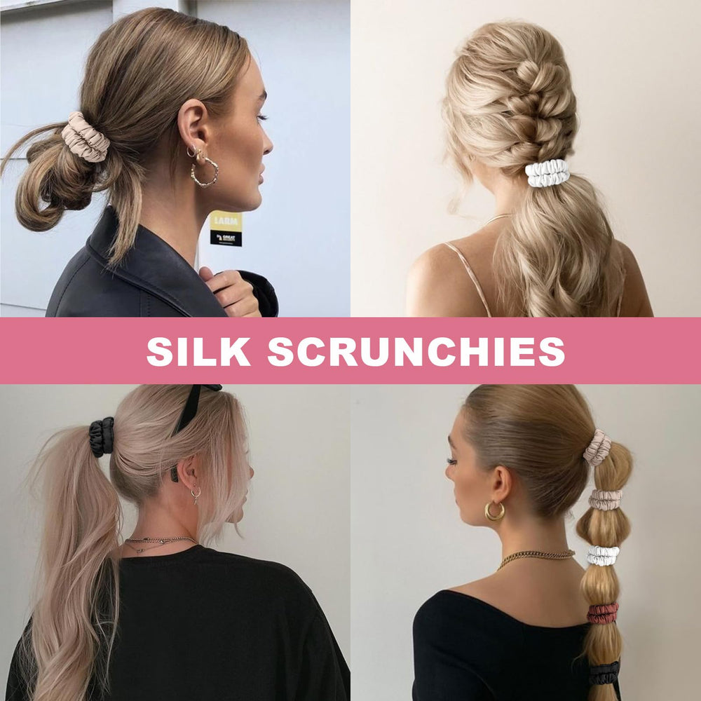 DEMAZALO boîte cadeau scrunchies en soie pratique