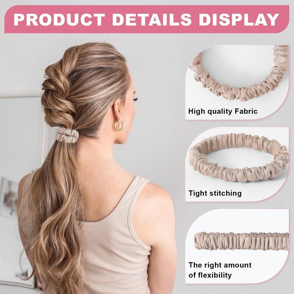 DEMAZALO ensemble scrunchies soie 22 momme, variété de couleurs