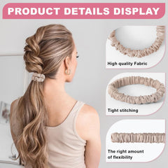 DEMAZALO ensemble scrunchies soie 22 momme, variété de couleurs