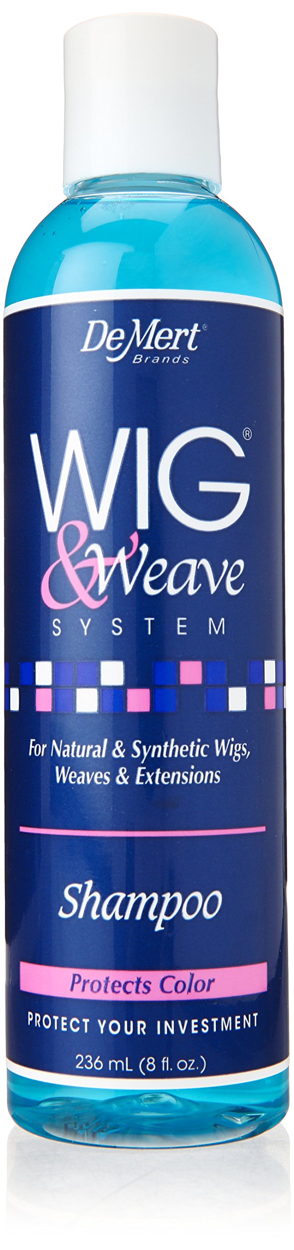 Demert Wig & Weave System Shampoo, bouteille 8 oz, nettoyage en douceur et préserve la couleur.