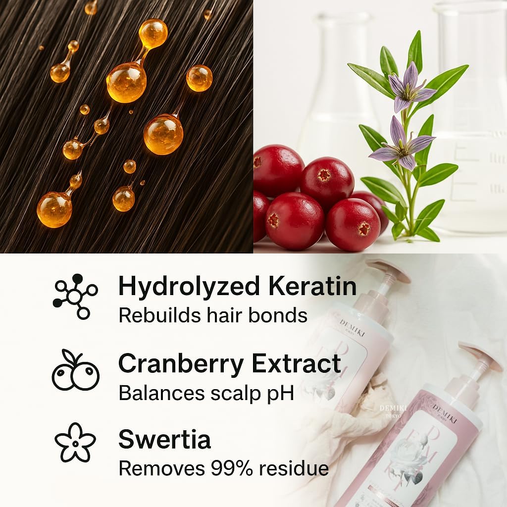 DEMIKI Clarifiant-cheveux-gras: solution rafraîchissante pour cheveux propres et volumisés.
