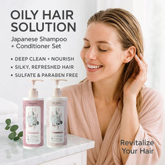 DEMIKI Conditionneur Rose – bouteille rose, démêle et adoucit les cheveux.