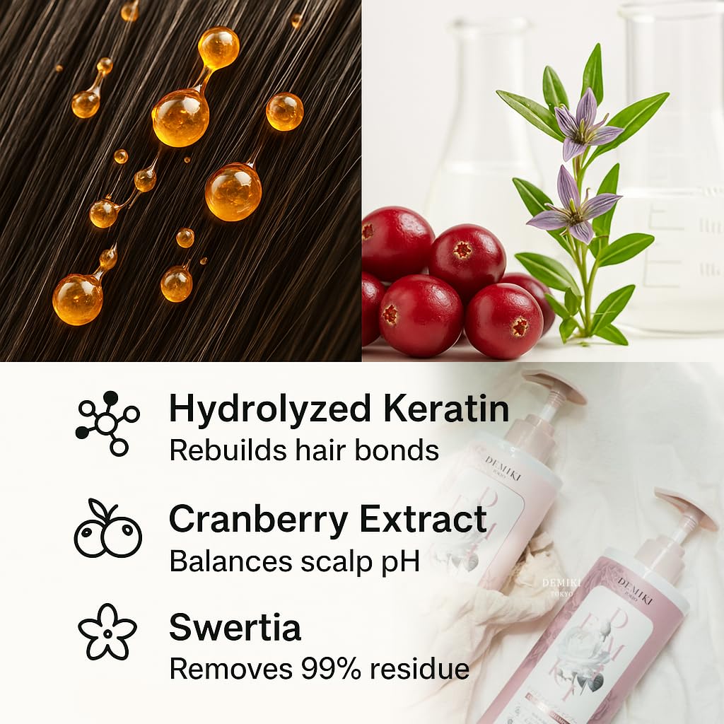DEMIKI Shampoing Clarifiant – texture légère, cheveux propres et cuir chevelu équilibré.