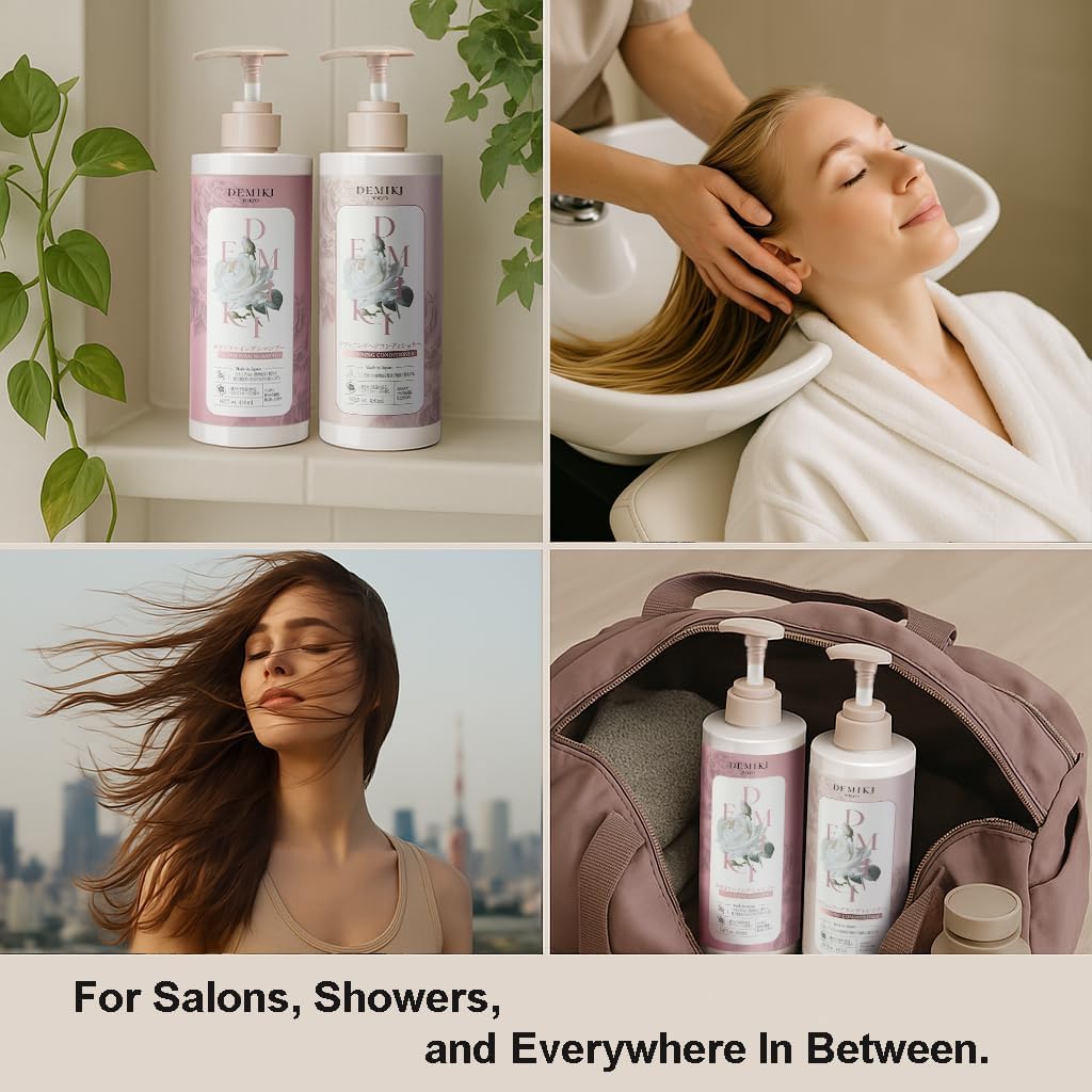 DEMIKI Shampooing rituel quotidien hydratant, soin hydratant pour longueurs et cuir chevelu.