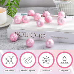 Mini bombes Demissle rose pour bain cocooning facile à utiliser.