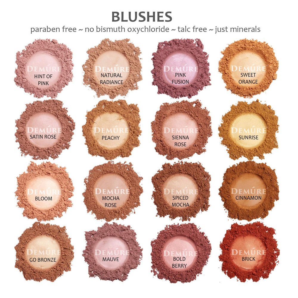 Demure Mineral Blush packaging and Made in USA craftsmanship
