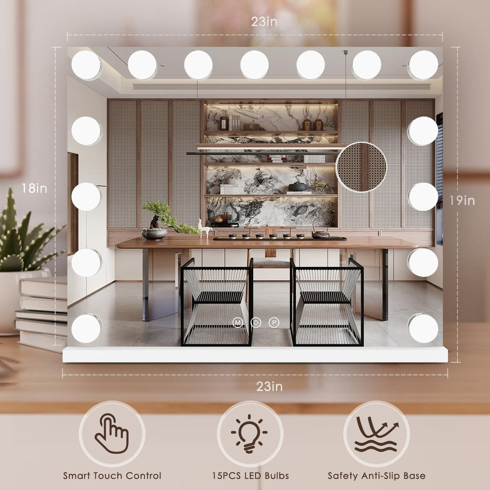DenCert miroir grand format 19x23, idéal pour maquillage et coiffure