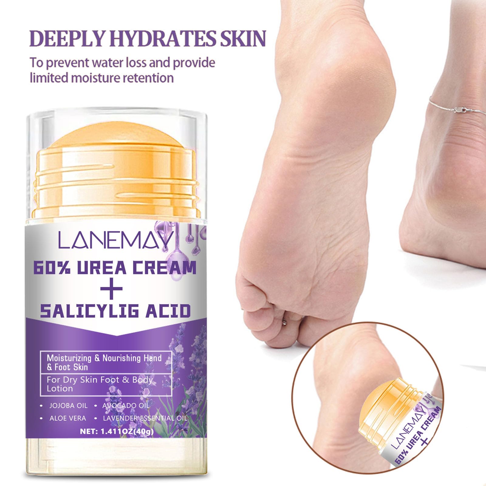 DENESTUP mains et pieds, texture nourrissante pour assouplir zones rugueuses