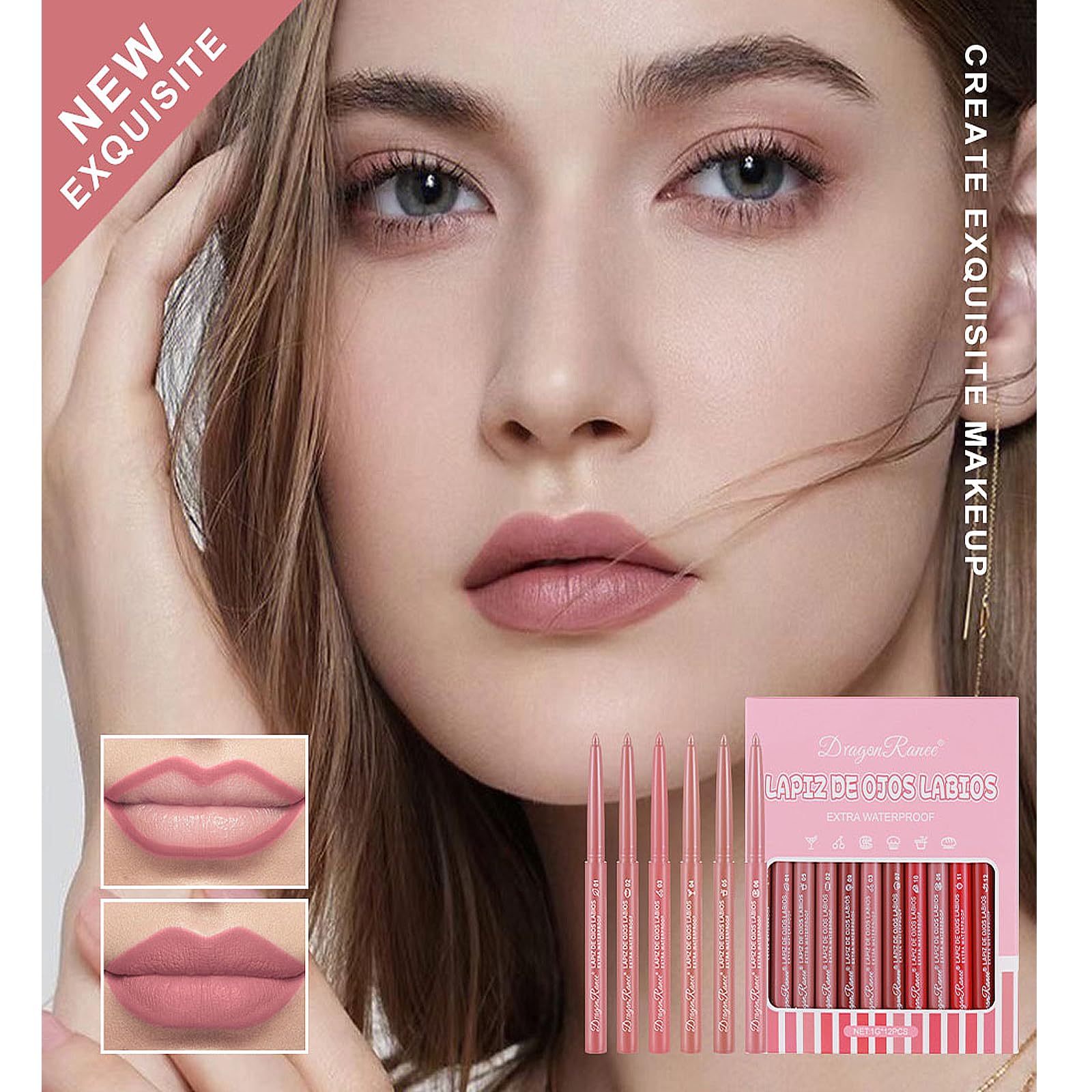 DENESTUP emballage cadeau raffine pour offrir le set contour-lèvres