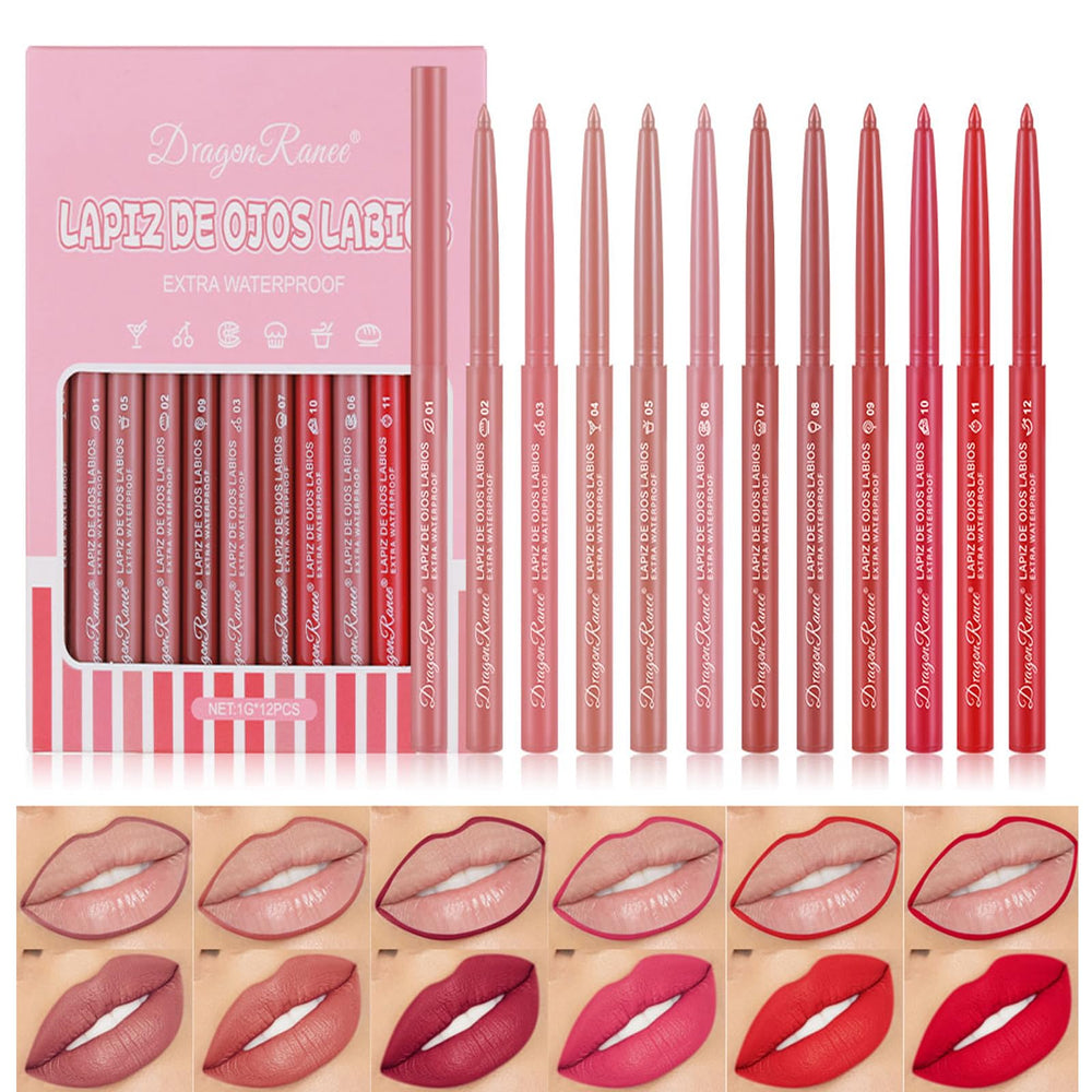 DENESTUP ensemble crayons contour lèvres 12 couleurs pour des contours nets