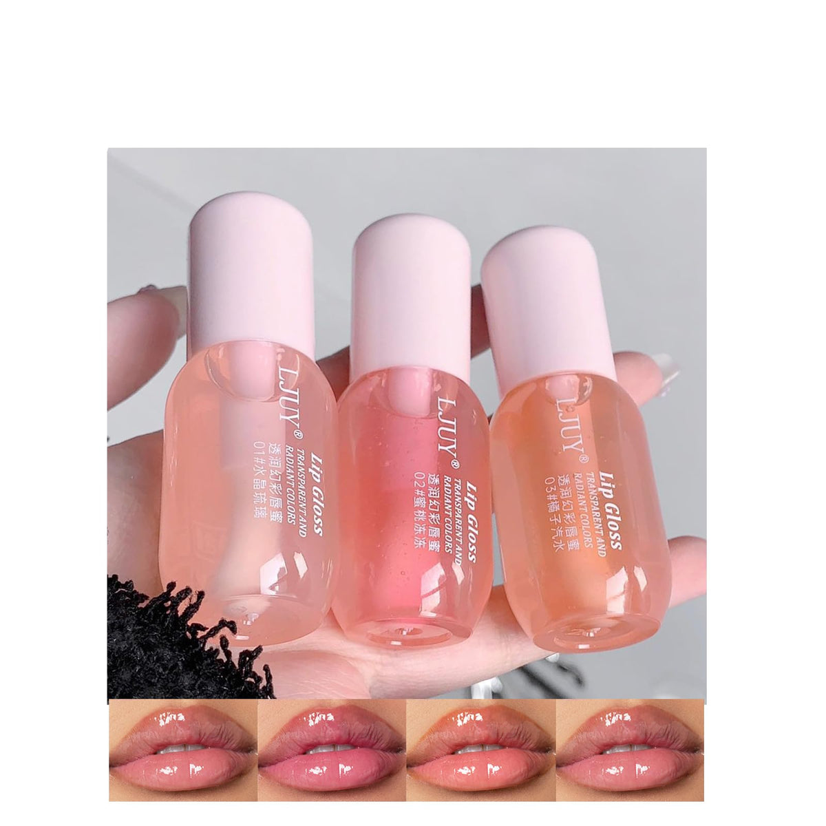 DENESTUP gloss lèvres huile menthe, flacon hydratant pour des lèvres douces.