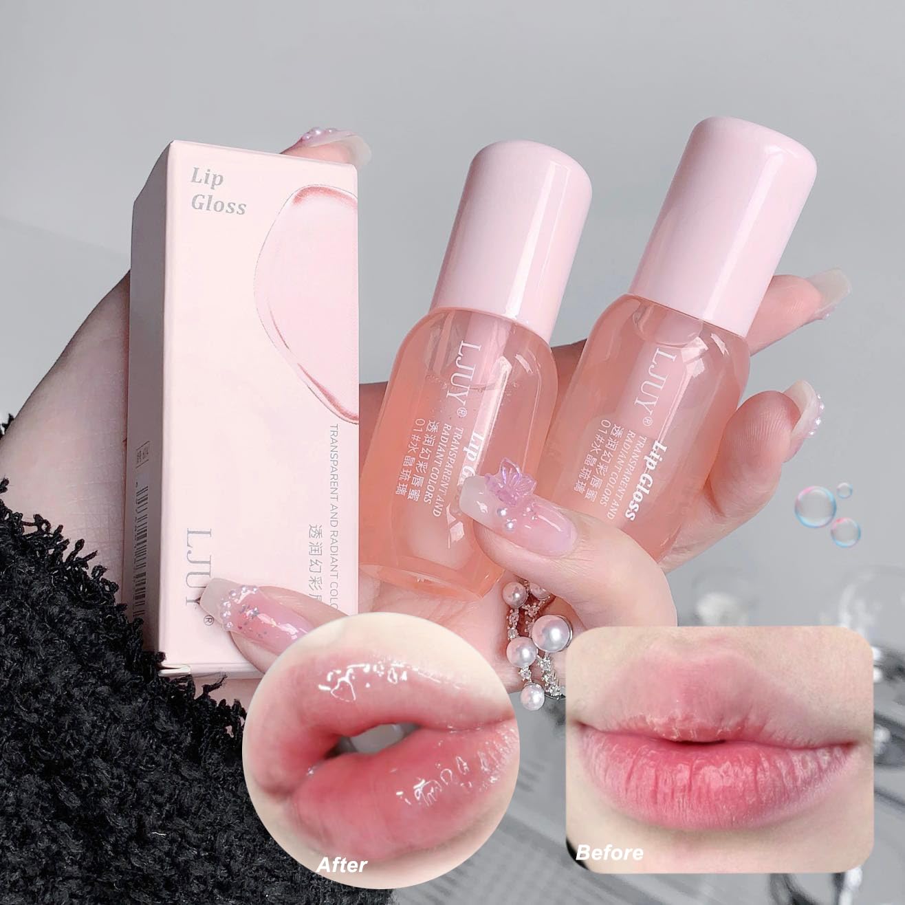 DENESTUP gloss lèvres huile menthe, fini brillant et éclat naturel.