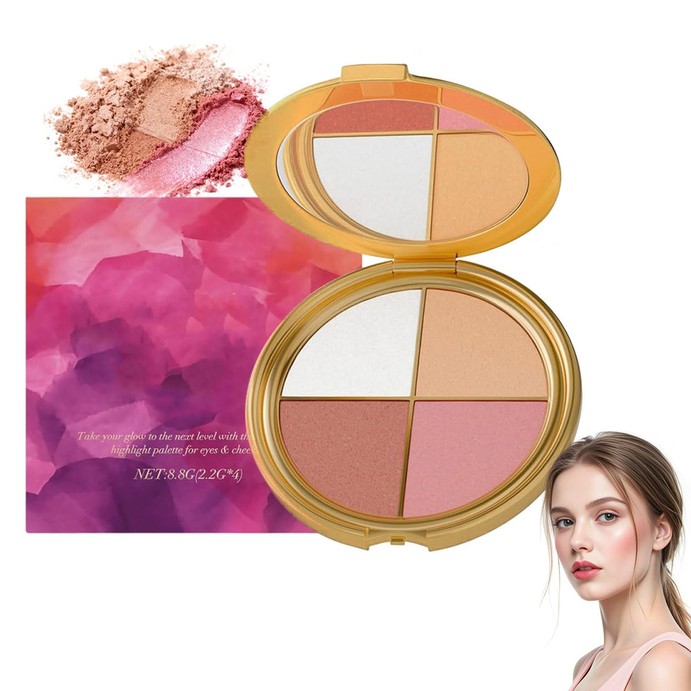 Denir Bonee Palette Yeux et Joues brillance naturelle pour un éclat quotidien.