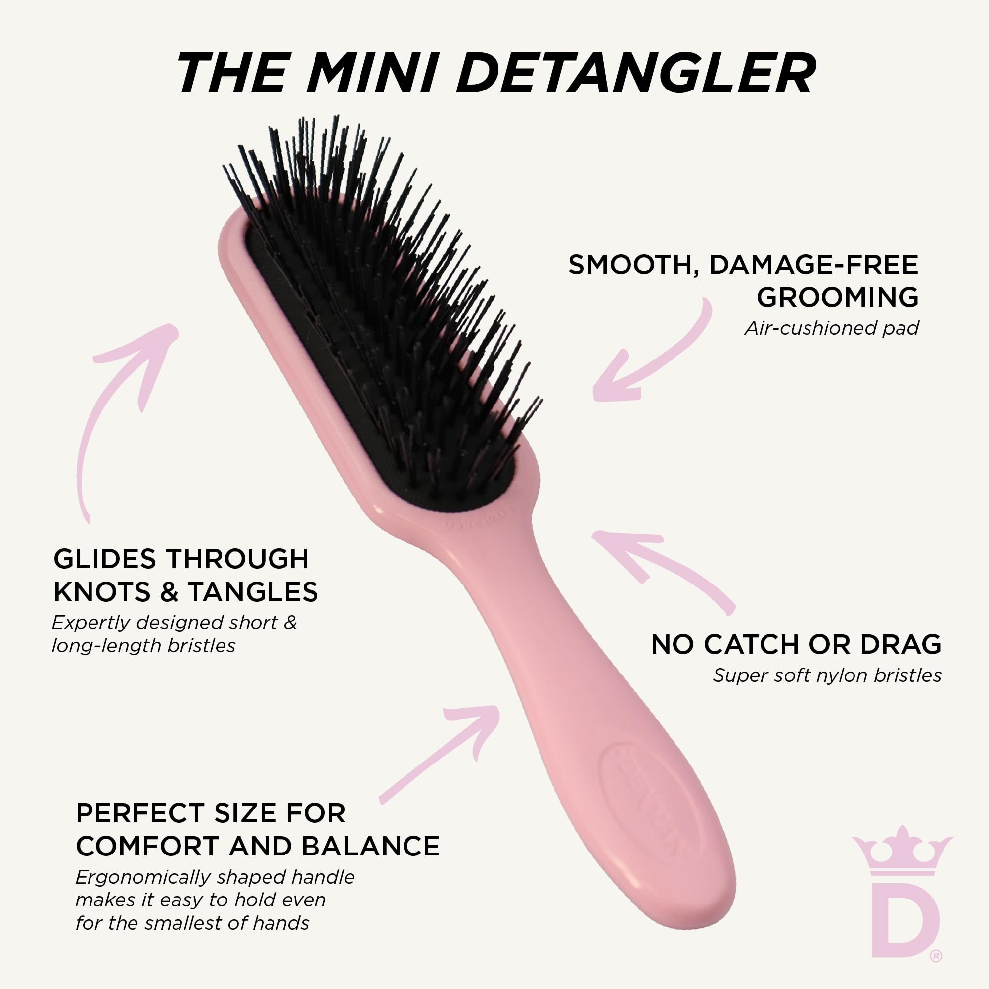 Denman brosse brushing rapide rose – fini lisse et coiffage précis