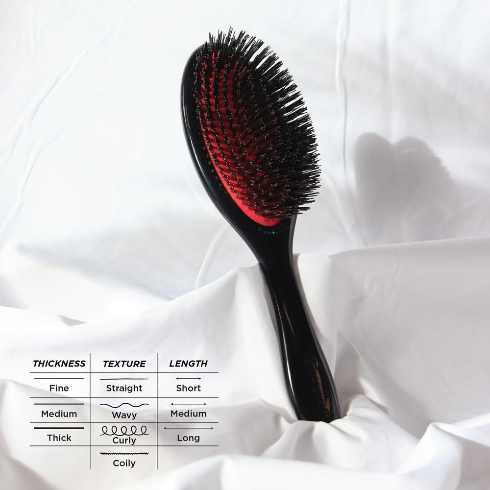 Denman brosse coiffage des queues et boucles, action douce