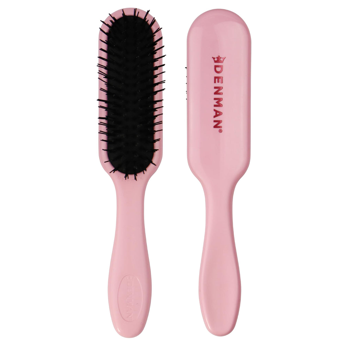 Denman brosse detangeante compacte rose crush – démêle rapidement les nœuds sur cheveux mouillés