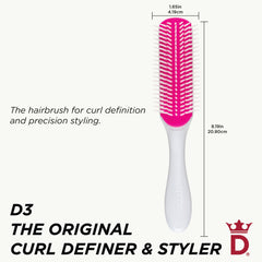 Denman D3, pad anti-stat, prise en main confortable pour un styling précis.