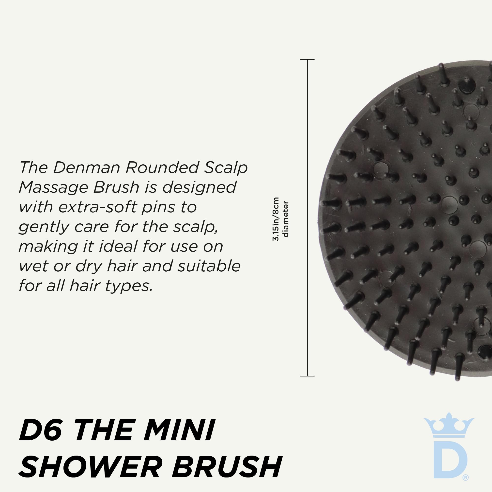 Denman Jack Dean brosse douche massage cuir chevelu pour détente et soin.
