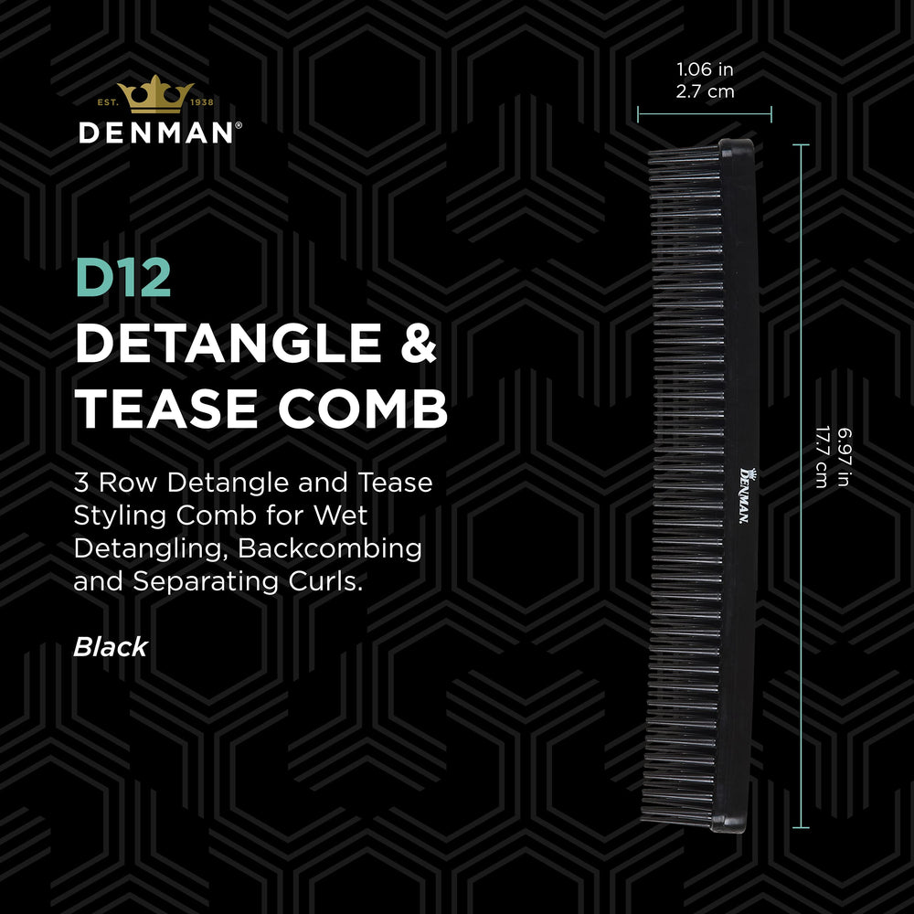 Denman Jack Dean dents ultra-lisses — pénètrent en douceur pour définir les boucles.