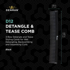 Denman Jack Dean dents ultra-lisses — pénètrent en douceur pour définir les boucles.
