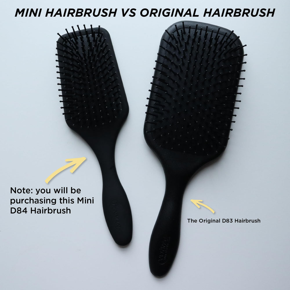 Denman D84 mini brosse lissage pour une finition lisse.