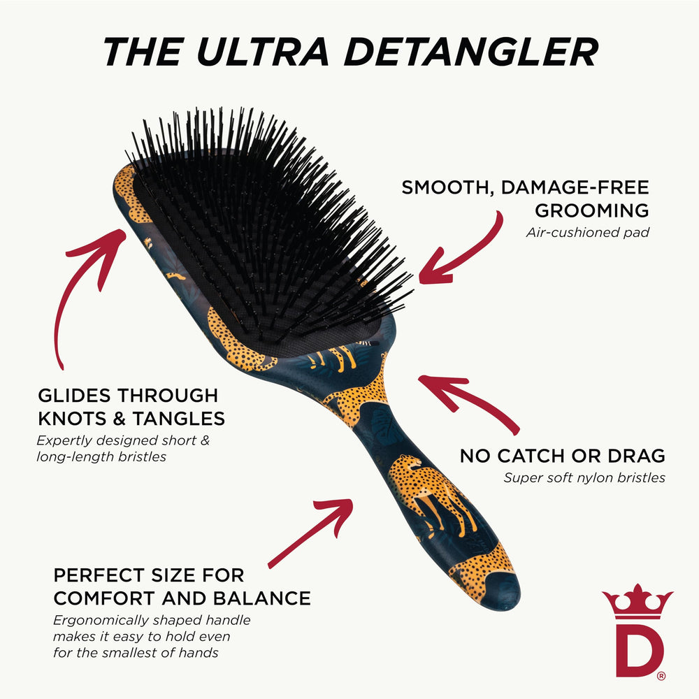 Denman Ultimate Démêlant, recommandé pour perruques et extensions, démêlage en douceur.