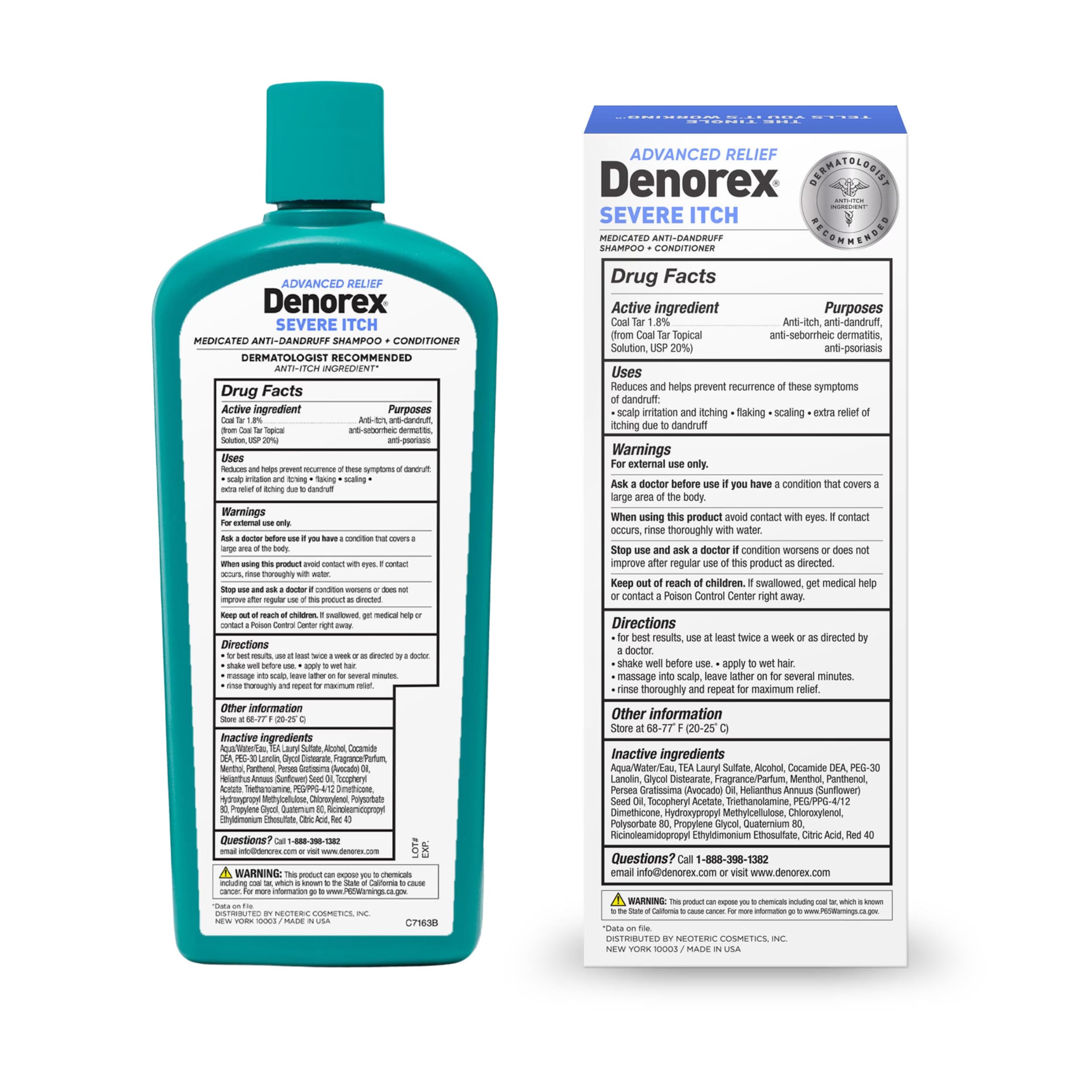 Color-treated hair looking healthy and manageable with Denorex Advanced Relief